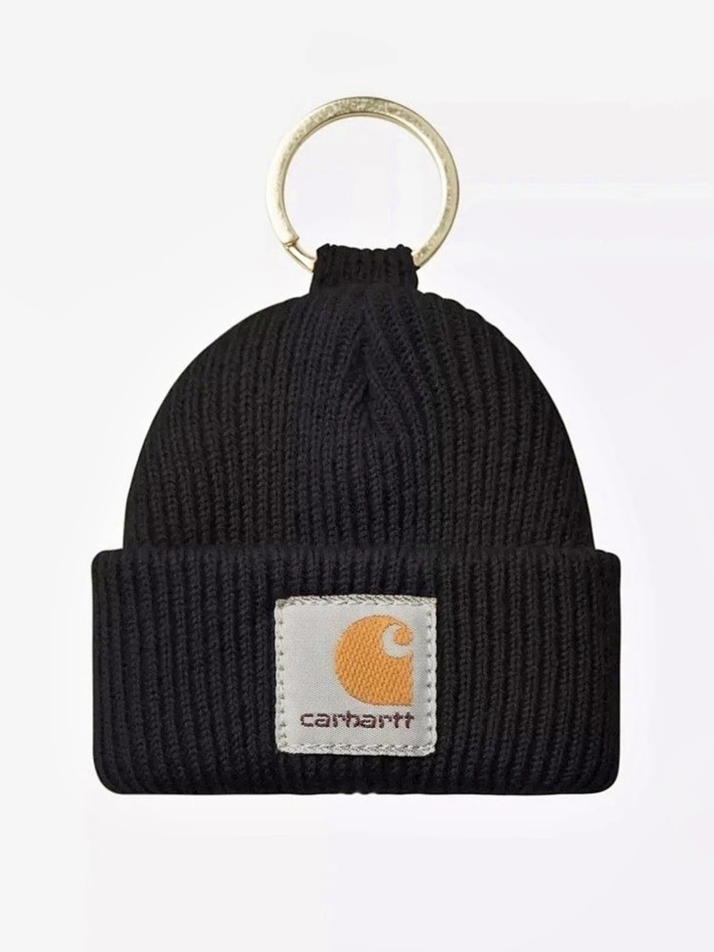 Carhartt Ribbed Beanie Key Ring in Black Like New